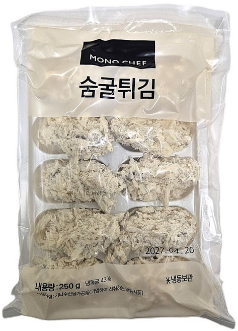 모노쉐프 숨굴튀김, 2개, 250g