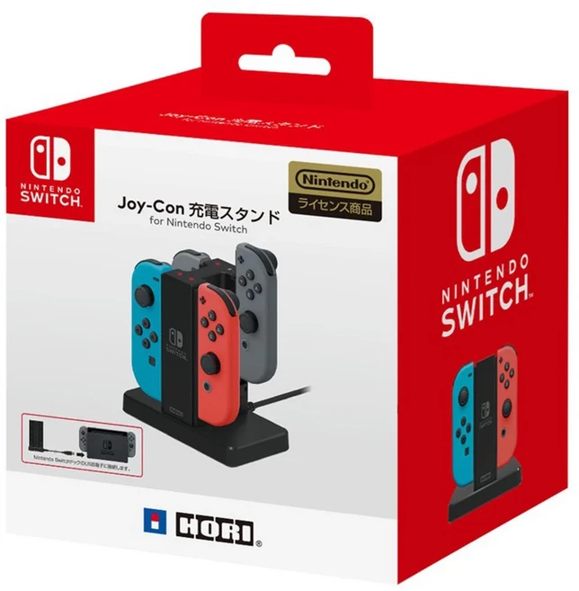 HORI Nintendo Switch Joy-Con 充電座 - 四手把同時充電, 黑色, 1套, NSW-003