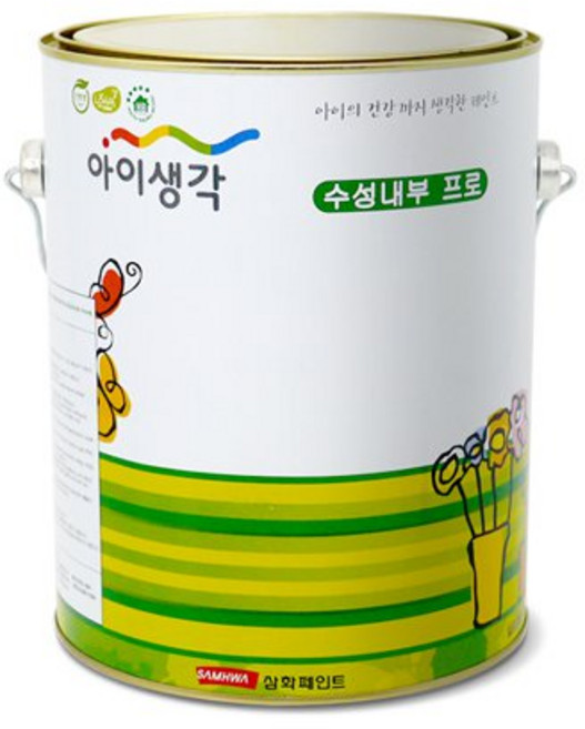 삼화페인트 아이생각 수성내부프로 친환경페인트 4L 무광, 화이트, 1개