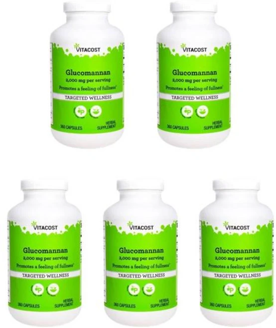 비타코스트 글루코만난 캡슐 360정, 5개 - 쿠팡