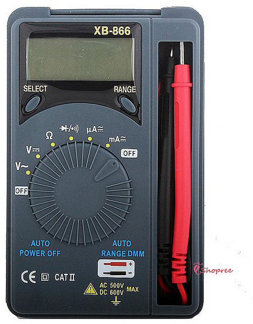 휴대용 포켓 테스터기 디지털 멀티 테스트 XB-866, 포켓테스터기 XB-866, 1개