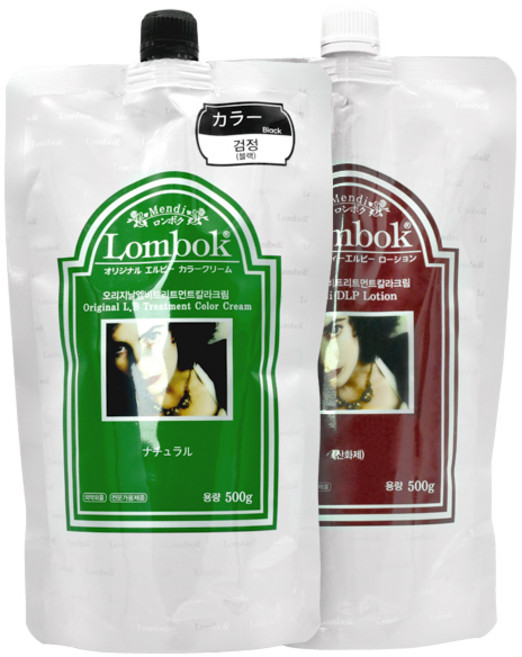 가인 롬복 헤나 트리트먼트 칼라 크림 염색약 새치커버 500ml, 다크브라운, 1개