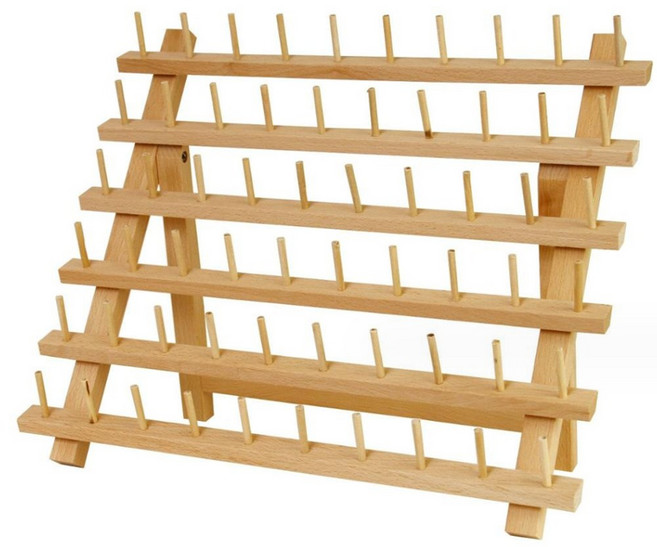 60구 나무 원목 실패 실꽂이(대), 원색, 1개