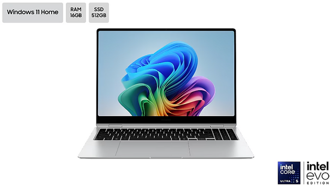 삼성노트북 갤럭시북5 프로 360 (40.6cm) 울트라5 512GB + MS오피스추가 선택가능/ NT960QHA-KC51S / NT960QHA-KC51G, 실버, 16GB, WIN11 Home