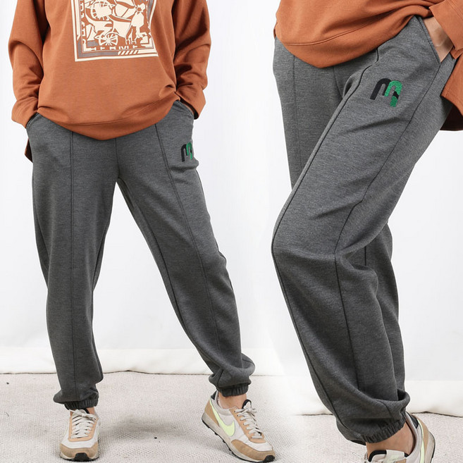 엄마바지 춘추바지 봄가을바지 50대 여성스판 빅사이즈 밴딩 팬츠 아줌마 고무줄