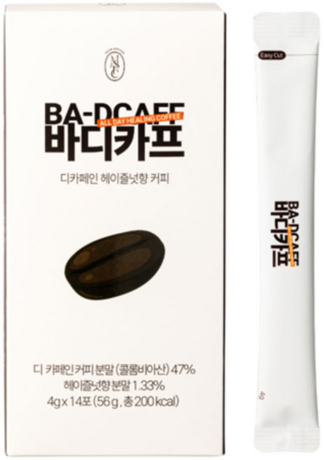 [바디카프] 디카페인 식이섬유 효소 다이어트 커피, 1박스, 14개입, 4.5g