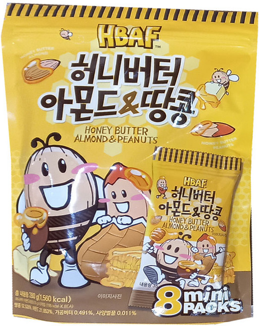 바프 허니버터 아몬드 앤 땅콩, 1개, 280g