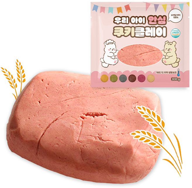 우리밀 버터100%로 만든 우리 아이 안심 쿠키 클레이 도우, 백년초, 300g, 1개