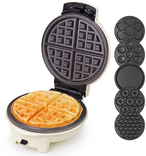 보본 딜라이트 크로플 와플메이커 + 플레이트 6종 + 기름브러쉬 + 세척솔 세트, VB-WM06MK