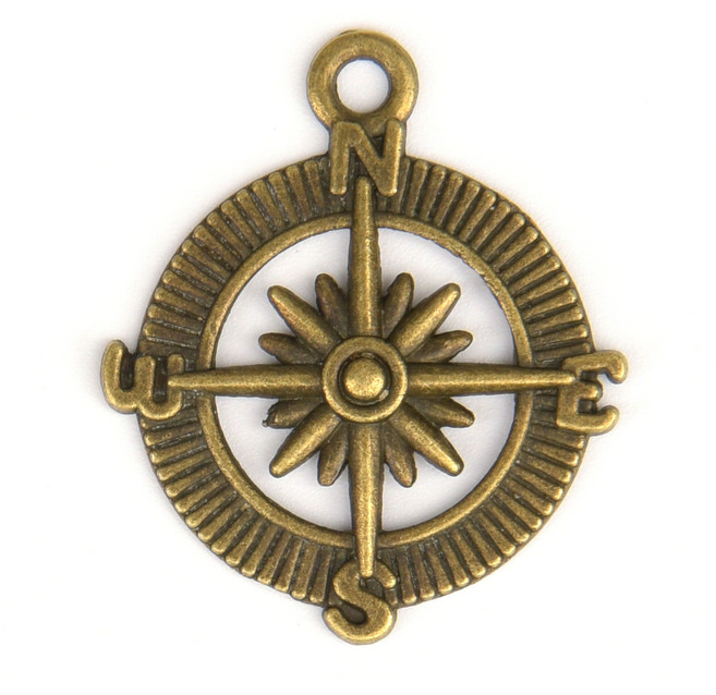 DIY 팬던트 40종 모음, 04. 나침반 (902), 1개
