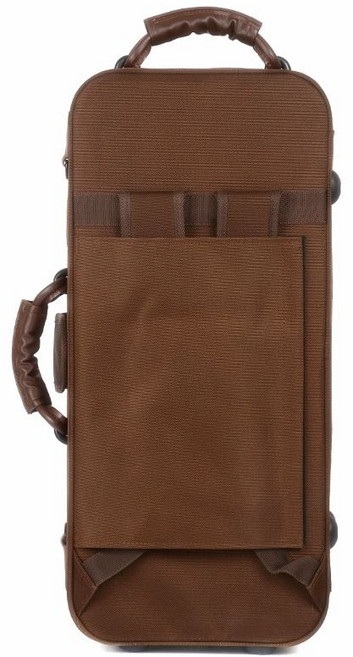 색소폰 가방 알토 백 케이스 경량 트롤리 테너 휴대용, 1개, 베이지 바리톤 롤링 바퀴 브라운