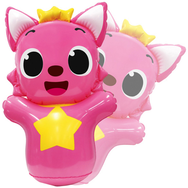 핑크퐁 에어펀치백 중형 공기주입기 포함 샌드백 오뚜기 인형, 1개, 혼합색상, 1개