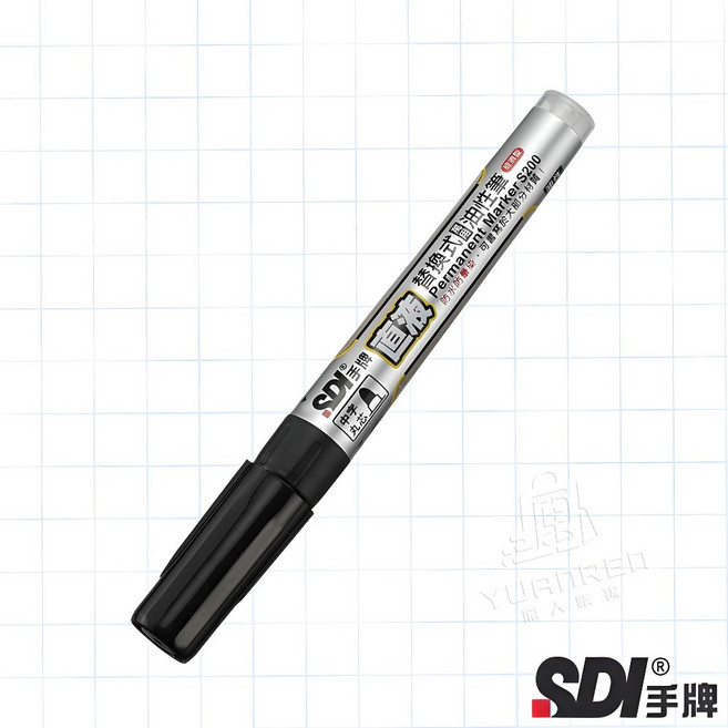 SDI 手牌 S200 直液式 替換式 油性筆, 1支, S200 油性筆【黑色】1支, 黑色