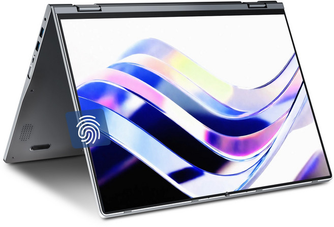 JUMPER 노트북 2-in-1 16인치 접이식 터치스크린 N5095 프로세서 4GB RAM 128GB SSD 지문인식 WiFi6 Windows 11 home, JUMPER J1 SEUN186, WIN11 Home, 회색