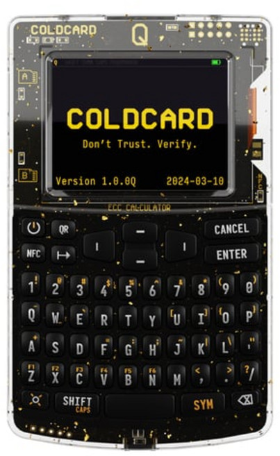 콜드카드Q 하드월렛 Coinkite COLDCARD Q 콜드월렛 코인카이트 비트코인 지갑, 골드 (Gold)