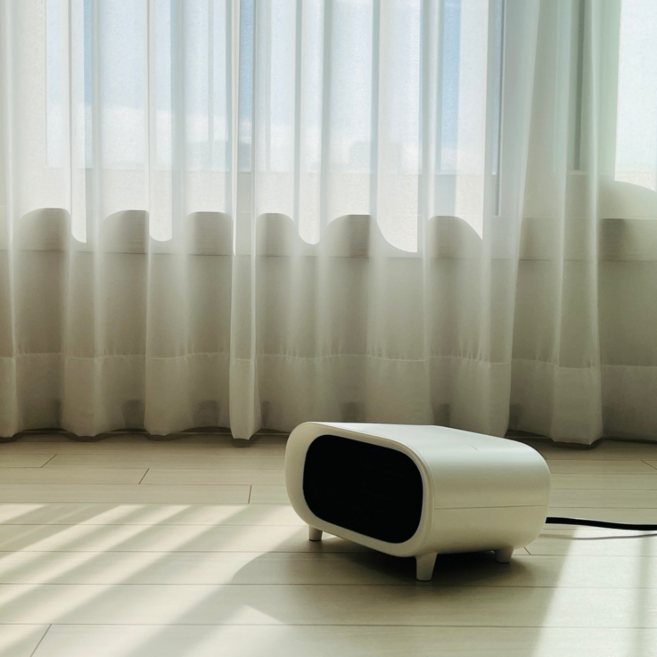 리브더봄 PTC 미니 온풍기 가정용 사무실 화장실 캠핑 발난로 전기히터, LTB-WA1, 화이트