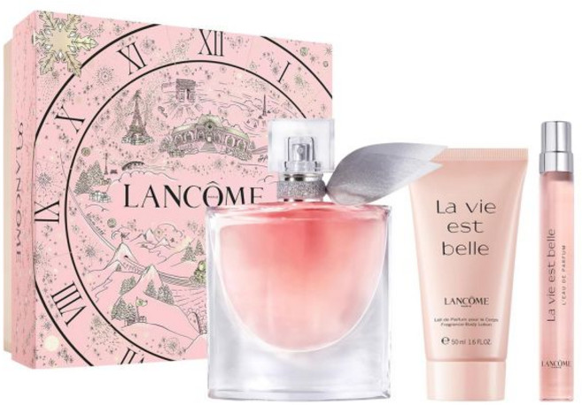 Lancôme La Vie Est Belle 선물 세트 - 풀 사이즈 리필형 오 드 퍼퓸 스프레이 1.7 fl. 온스 지갑 0.34 바디 로션 1.6 온스 여성을 위한 한정, Lancôme La Vie Est Belle 선물 세, 1, 50ml