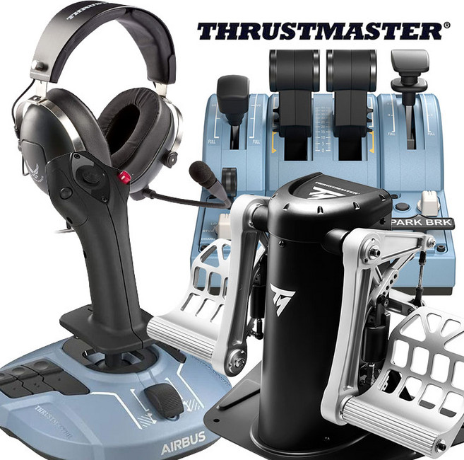트러스트마스터 TCA AIRBUS 에디션 스틱 쓰로틀 애드온 TPR 러더 U.S 에어포스 헤드셋 풀세트 (공식수입정품), 1개