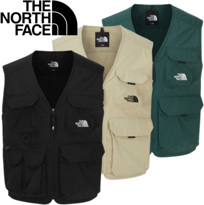 매장발송 노스페이스 남여공용 다용도 조끼 배달 작업 택배 낚시 메시 단체