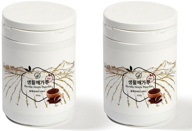 휴나인 100% 순수 국산 생 들깨 분말 가루, 300g, 2개