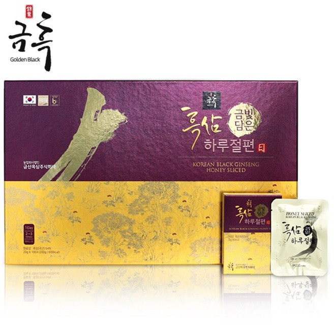 금흑 흑삼 하루 절편 200g 홍삼절편 구증구포 홍삼정과, 1개