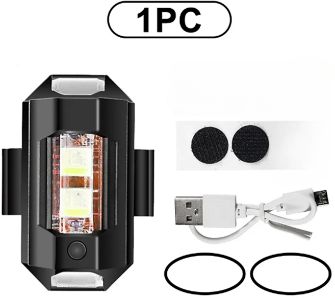 USB 충전식 생활방수 자동차 바이크 경광등 파박이 싸이키 비상 경고등 안전등 차폭등, 1개