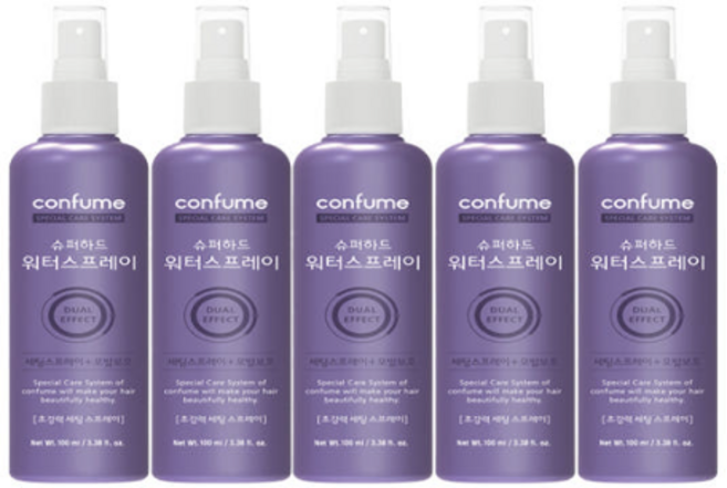 과일나라 컨퓸 슈퍼하드 워터 스프레이 여행용 100ml x 5개