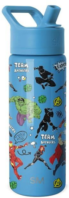 Simple Modern Kids Summit 빨대 뚜껑이 있는 물병 | DC 코믹스 슈퍼맨 414ml(14온스) 단열 스테인리스 스틸 컵 남아 여아 학교용 희망을 위한, 마블 어벤져스 히어로즈