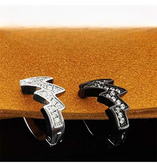 남자 패션 악세사리 귀걸이 다이아 큐빅 번개 귀찌 귀걸이