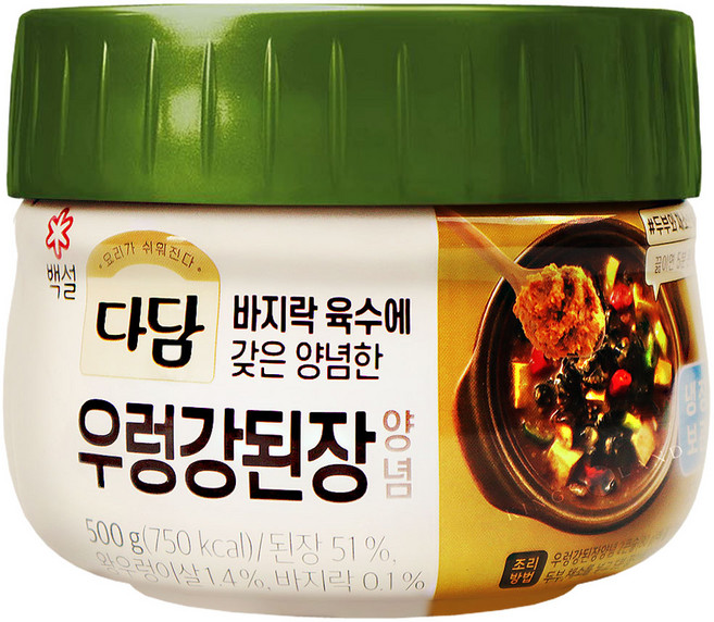 CJ제일제당 다담 우렁강된장500g, 500g, 6개
