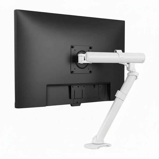 몬스터픽스 15kg 고중량 싱글 모니터암 거치대 벽면 밀착설치 가능, 1개, 화이트