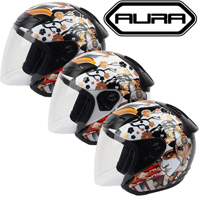 가벼운 오픈페이스 오토바이헬멧 소두핏 바이크 헬멧 경량 스쿠터 하이바, 07.제이엑스 알나인, 화이트, 2XL