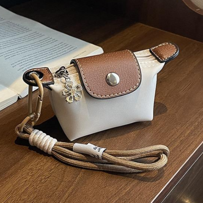 스트랩 키링 파우치 지퍼 동전 지갑 화장품 에어팟 파우치 미니 백 가방 백참