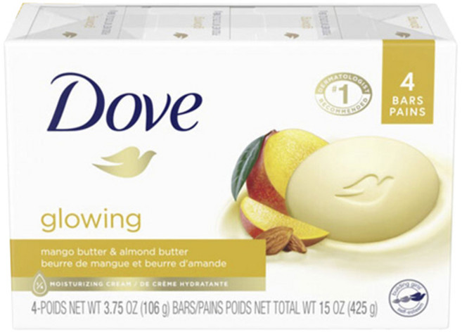 도브 그로잉 망고 아몬드 버터 뷰티 바 4개입, 425g, 1개