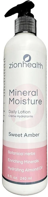 Zion Health Mineral Moisture 데일리 로션 - 스위트 앰버 236.6ml(8온스) 로션, Zion Health Mineral Moisture 데, 1개, 240ml - 쿠팡