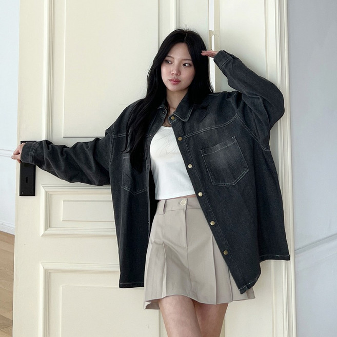 [SS올핏신상+/4XL] 내추럴 워싱 투포켓 데님 자켓(셔츠) 2color