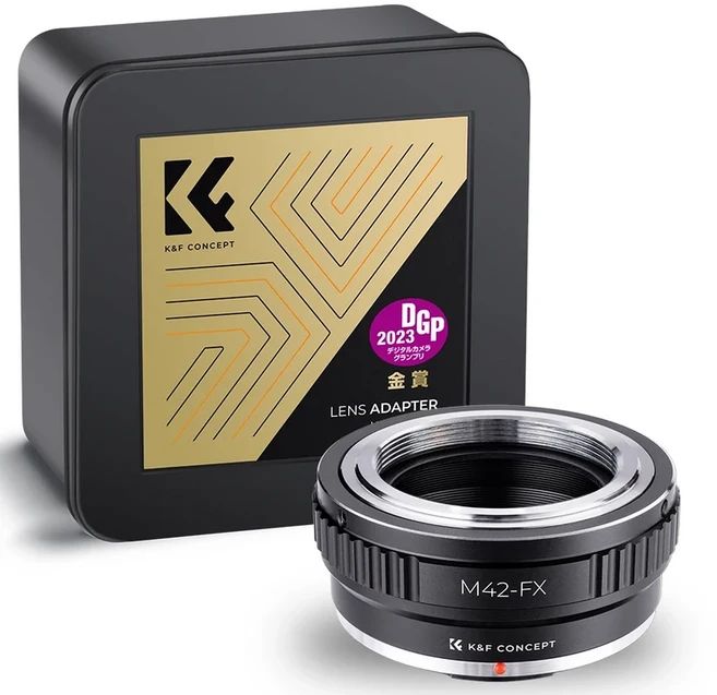 K&F CONCEPT M42-FX 렌즈 어댑터 링 (M42 렌즈를 후지필름 X 마운트 카메라 특히 후지 X-Pro1 X-M1 X-T1, 01 M42-FX