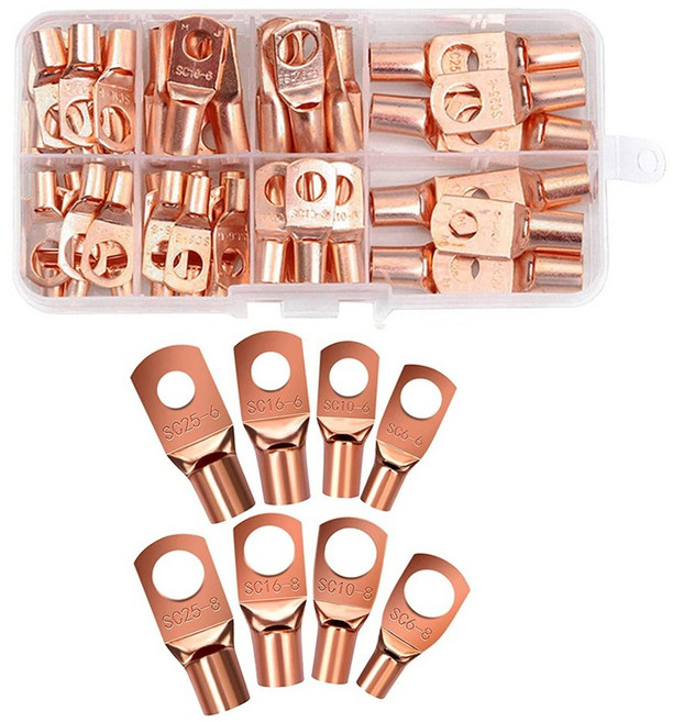 구리 압착 링 터미널 단자 140세트, 1개