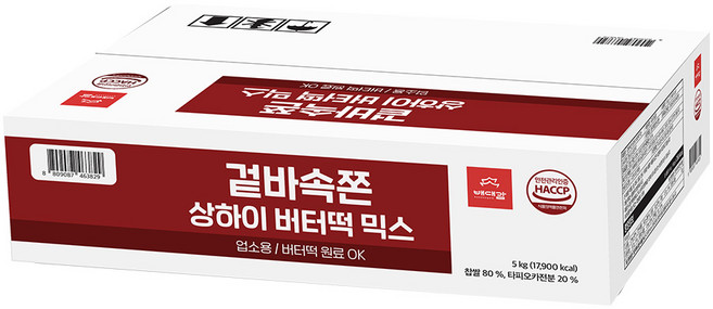 업소용 대용량 버터떡믹스 국산찹쌀가루&타피오카, 1개, 5kg