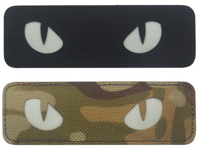 야광 캣츠 아이 벨크로 패치 찍찍이 와펜