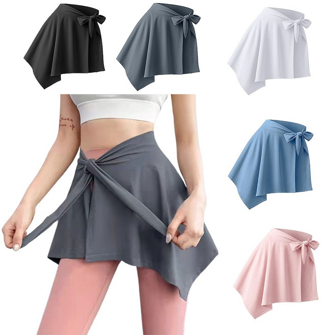 2개세트 Y존 힙라인 커버 랩 스커트 요가 필라테스 운동복 엉덩이 가리는 치마 44부터 88까지