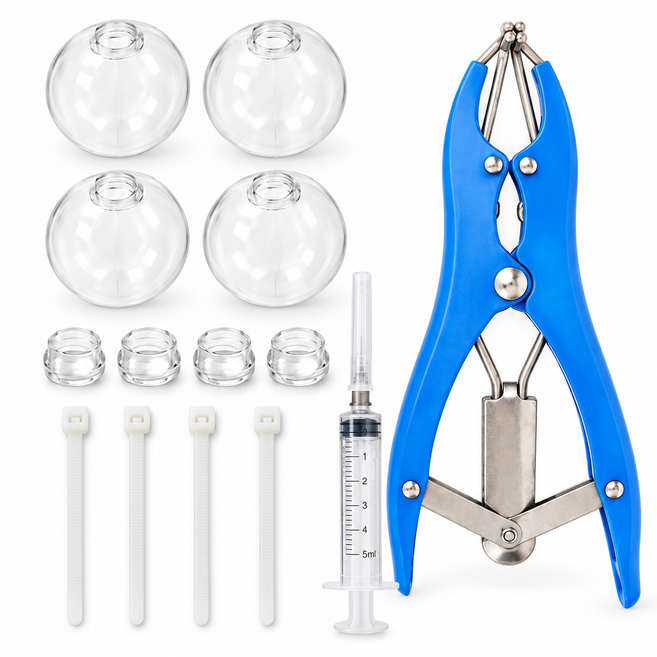 4위 - 유로브 고무공 벌리개 집게 주사기 세트 말랑이 왁뿌볼 만들기 6cm, 1세트, 투명공