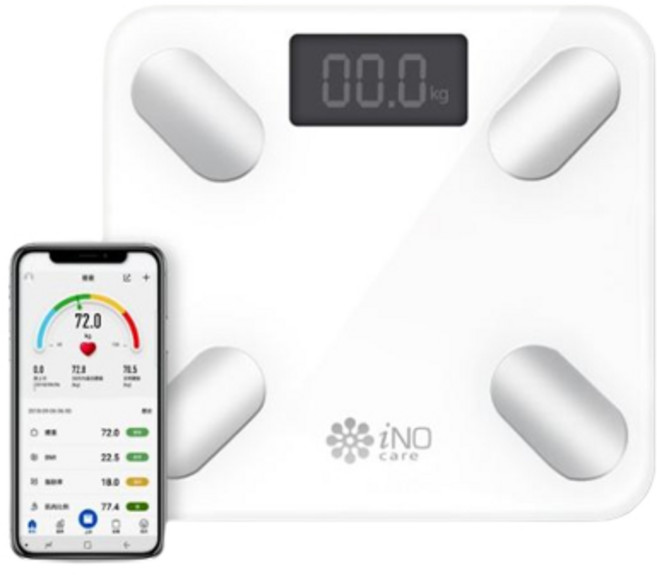 iNO 15合1健康管理藍牙智慧體重計 (CD850), 白色, 1個