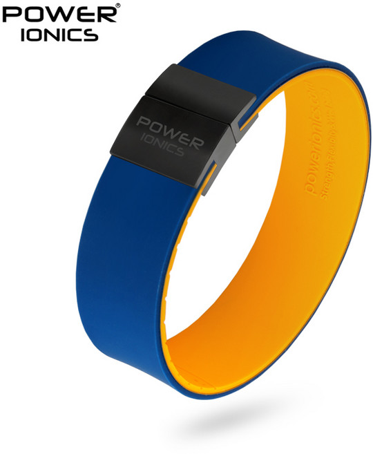 POWER IONICS 3000 음이온 새로운 울트라 뱅글 전기석 실리콘 팔찌 유니섹스 스포츠 와이드 팔찌 밸런스 에너지 프리 인그레이빙, 21cm-Size Adjustable, 1개
