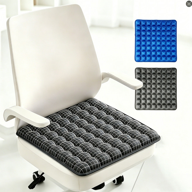 IMIS 의료용 등급 에어방석욕창 방지 쿠션 부드러움 조절 가능 의자 방석-학생/직장인/휠체어, C-검정색