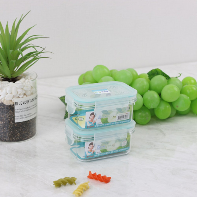 트라이탄 밀폐용기 반찬통 세트 플라스틱통 omg 직사각 1호 2개, 17)트라이탄 2P 정사각 1호 510ml, 1세트