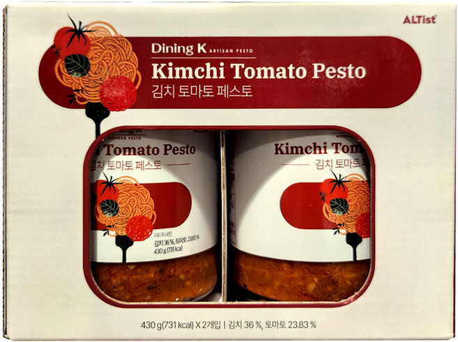 DINING K 다이닝 케이 김치토마토 페스토 430g x 2 파스타소스 토마토파스타 코스트코, 2개