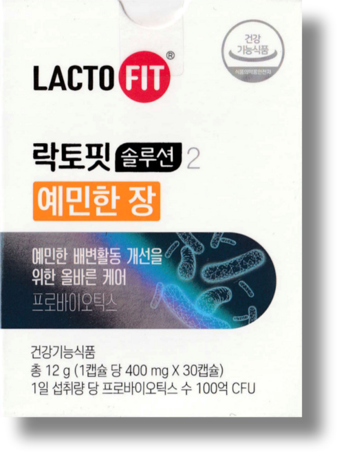 [ZEU] 종근당건강 락토핏 솔루션 2 예민한장 450mg x 30캡슐 장건강 유산균 프로바이오틱스, 30정, 400g, 1개