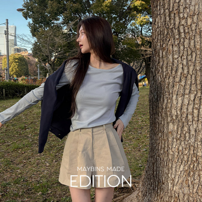 [메이빈스][MADE/무료배송]알비 워셔블 티셔츠(건조기O)