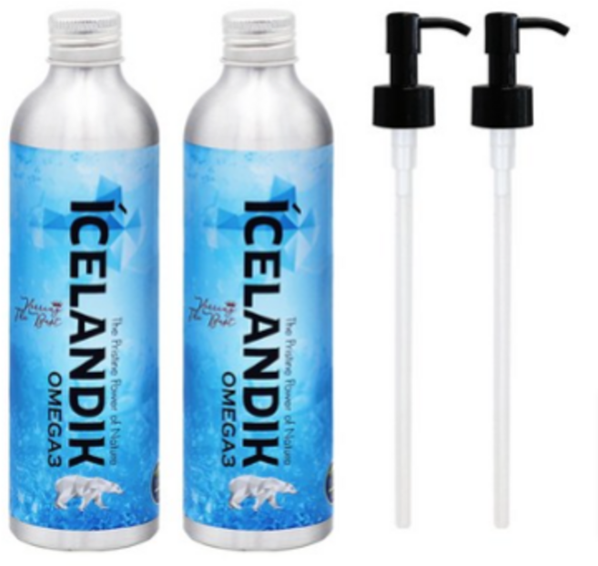 아이슬랜딕글래셜 반려동물 헤링 오일 영양제, 250ml, 오메가3, 2개